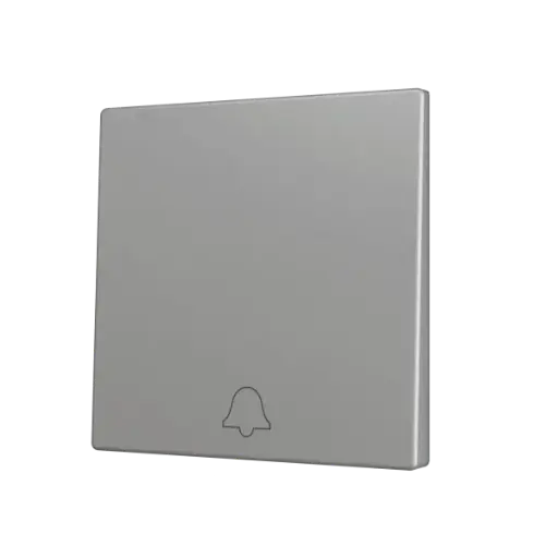 [ZEZS70CSOFT11DS] Zennio ZS70 - Touche simple (appui en bas) pour bouton poussoir KNX Soft - Icône de sonnette (Argent)