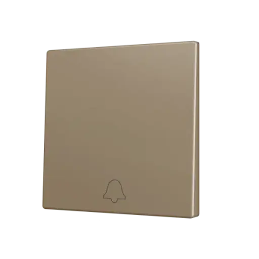 [ZEZS70CSOFT11DC] Zennio ZS70 - Enkelvoudige toets (neerwaarts) voor KNX Soft drukknop - Deurbel icoon (Champagne) - VPE=10