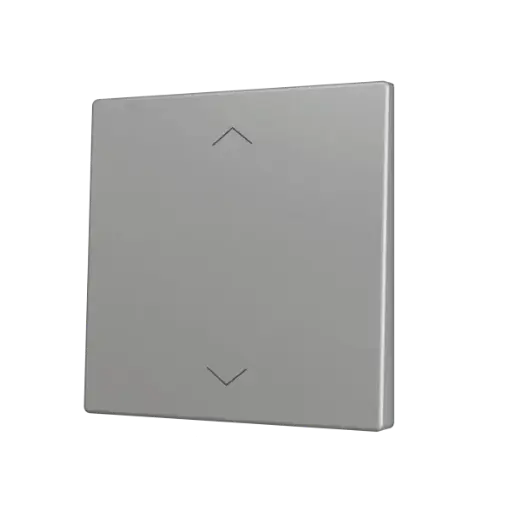 [ZEZS70CSOFT12SHS] Zennio ZS70 - Touche simple (appui bas/haut) pour bouton poussoir KNX Soft - Icône de volet (Argent)