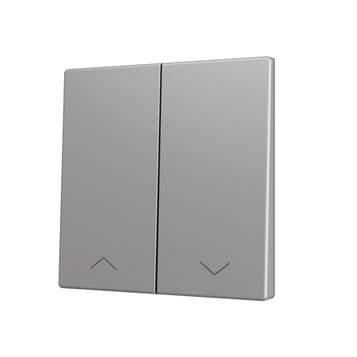 [ZEZS70CSOFT22SHS] Zennio ZS70 - Dubbele toets (neerwaarts) voor KNX Soft drukknop - Rolluik icoon (Zilver)