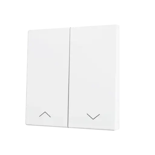 [ZEZS70CSOFT22SHMW] Zennio ZS70 - Touche double (appui en bas) pour bouton poussoir KNX Soft - Icône de volet (Blanc mat)