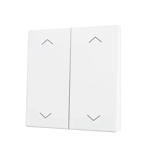 [ZEZS70CSOFT24SHMW] Zennio ZS70 - Touche double (appui bas/haut) pour bouton poussoir KNX Soft - Icône de volet (Blanc mat)