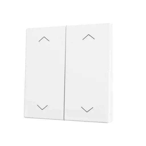 [ZEZS70CSOFT24SHMW] Zennio ZS70 - Touche double (appui bas/haut) pour bouton poussoir KNX Soft - Icône de volet (Blanc mat)