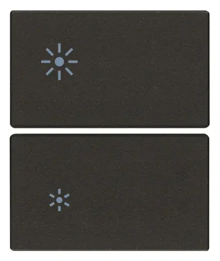 [VI31480.2RG] Vimar Linea - 2 demi-boutons 2M (Luminosité - noir)