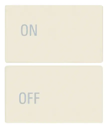 [VI31480.2YC] Vimar Linea - 2 halve knoppen 2M (ON/OFF - canvas)