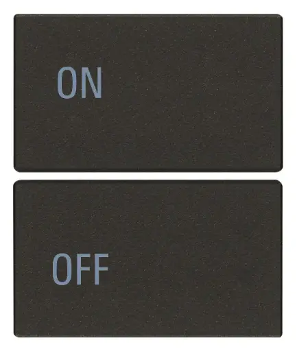 [VI31480.2YG] Vimar Linea - 2 demi-boutons 2M (ON/OFF - noir)