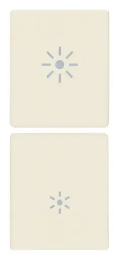 [VI31480.RC] Vimar Linea - 2 halve knoppen 1M (Helderheid - canvas)