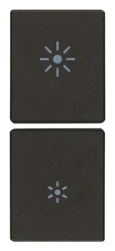 [VI31480.RG] Vimar Linea - 2 demi-boutons 1M (Luminosité - noir)