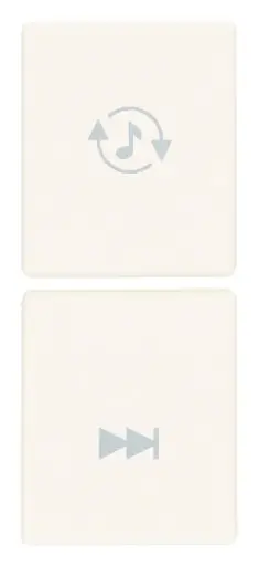[VI31480.TB] Vimar Linea - 2 demi-boutons 1M (Source/track - blanc)