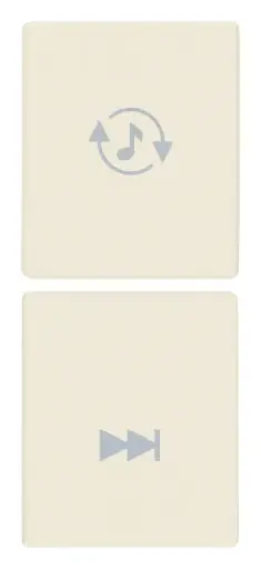 [VI31480.TC] Vimar Linea - 2 halve knoppen 1M (Source/track - canvas)