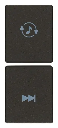 [VI31480.TG] Vimar Linea - 2 halve knoppen 1M (Source/track - zwart)