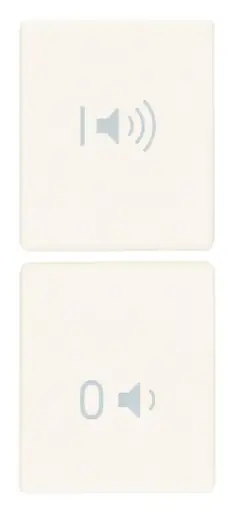 [VI31480.VB] Vimar Linea - 2 demi-boutons 1M (Audio - blanc)