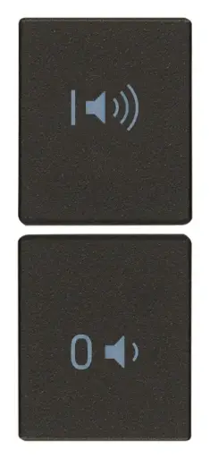 [VI31480.VG] Vimar Linea - 2 halve knoppen 1M (Audio - zwart)