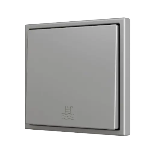 [ZEZS701PB1SC] Zennio ZS70 - Bouton poussoir Soft - simple 1-v (Argent - Custom) - A partir de 100 pièces