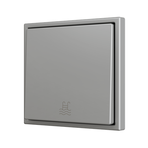 [ZEZS701PB1SC] Zennio ZS70 - Bouton poussoir Soft - simple 1-v (Argent - Custom) - A partir de 100 pièces
