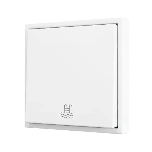 [ZEZS701PB1MWC] Zennio ZS70 - Bouton poussoir Soft - simple 1-v (Blanc mat - Custom) - A partir de 100 pièces