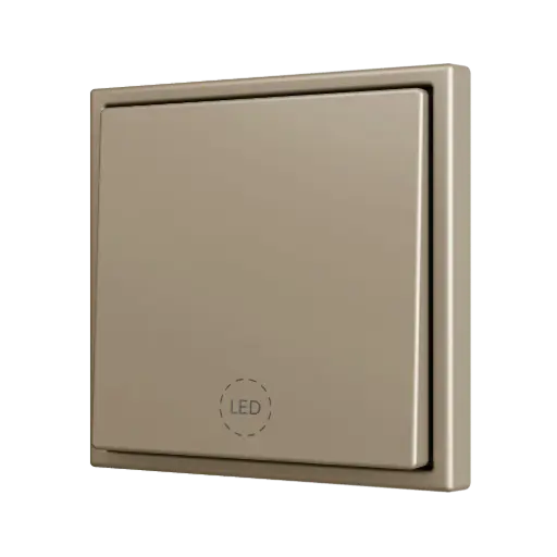 [ZEZS701PB1CC] Zennio ZS70 - Soft drukknop - enkel 1-v (Champagne - Custom) - vanaf 100 stuks