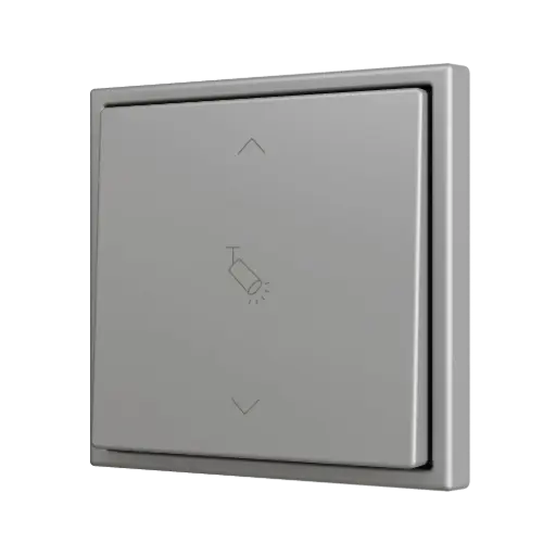 [ZEZS701PB2SC] Zennio ZS70 - Bouton poussoir Soft - simple 2-v (Argent - Custom) - A partir de 100 pièces