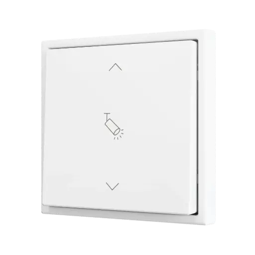 [ZEZS701PB2MWC] Zennio ZS70 - Bouton poussoir Soft - simple 2-v (Blanc mat - Custom) - A partir de 100 pièces