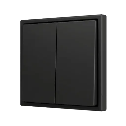 [ZEZS702PB2A] Zennio ZS70 - Bouton poussoir Soft - doublel 2-v (Anthracite)