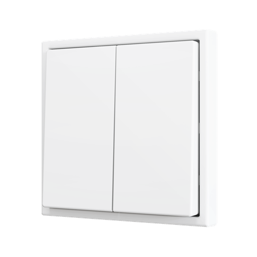 [ZEZS702PB2MW] Zennio ZS70 - Bouton poussoir Soft - doublel 2-v (Blanc mat)