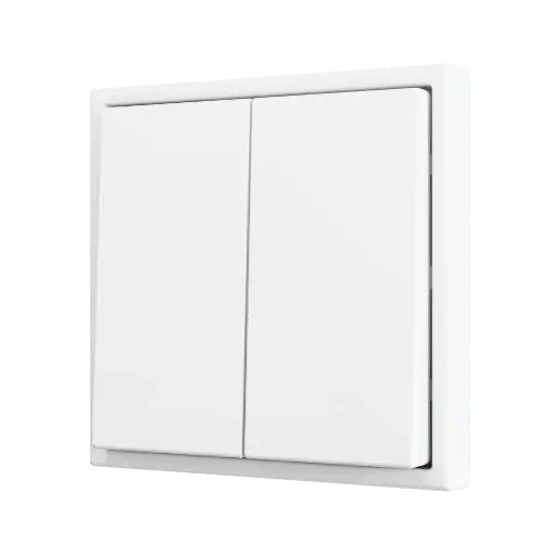 [ZEZS702PB2MW] Zennio ZS70 - Soft drukknop - dubbel 2-v (Mat wit)