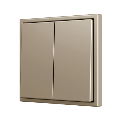 [ZEZS702PB4C] Zennio ZS70 - Soft drukknop - dubbel 4-v (Champagne)