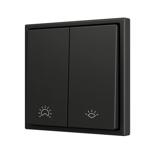 [ZEZS702PB2AC] Zennio ZS70 - Soft drukknop - dubbel 2-v (Antraciet - Custom) - vanaf 100 stuks