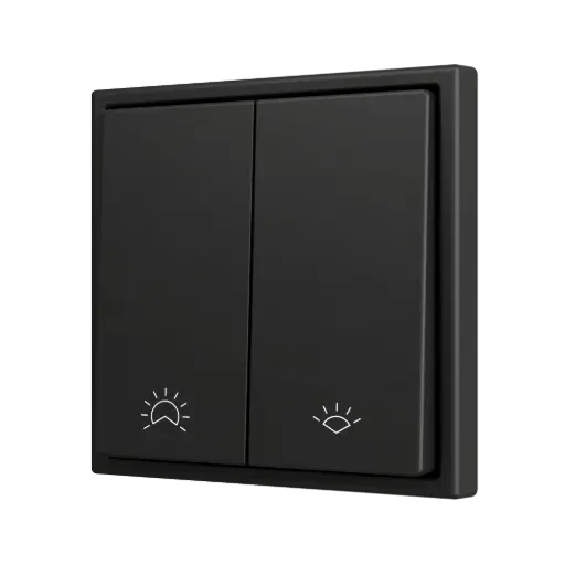 [ZEZS702PB2AC] Zennio ZS70 - Soft drukknop - dubbel 2-v (Antraciet - Custom) - vanaf 100 stuks