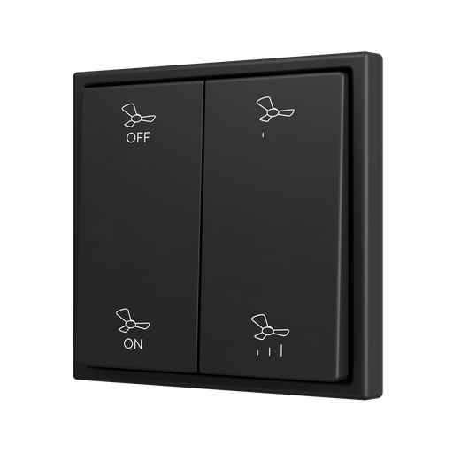 [ZEZS702PB4AC] Zennio ZS70 - Soft drukknop - dubbel 4-v (Antraciet - Custom) - vanaf 100 stuks