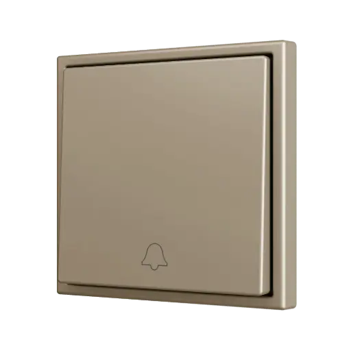 [ZEZS701PB1DC] Zennio ZS70 - Soft drukknop - enkel 1-v - deurbel icoon (Champagne)