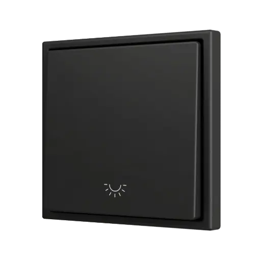 [ZEZS701PB1LA] Zennio ZS70 - Soft drukknop - enkel 1-v - licht icoon (Antraciet)