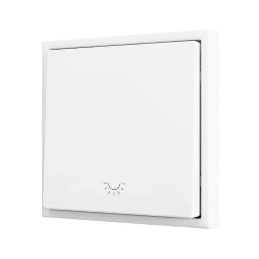 [ZEZS701PB1LMW] Zennio ZS70 - Soft drukknop - enkel 1-v - licht icoon (Mat wit)