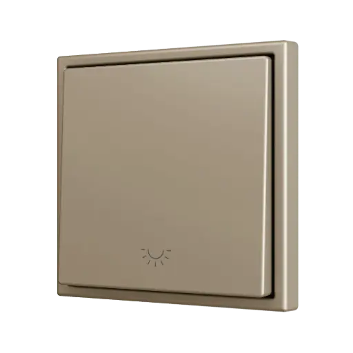 [ZEZS701PB1LC] Zennio ZS70 - Soft drukknop - enkel 1-v - licht icoon (Champagne)