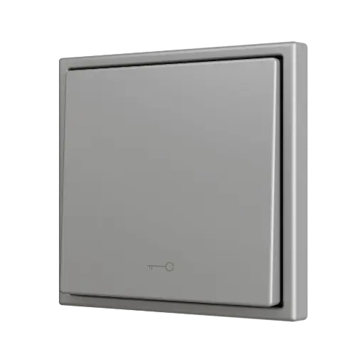 [ZEZS701PB1KS] Zennio ZS70 - Soft drukknop - enkel 1-v - sleutel icoon (Zilver)