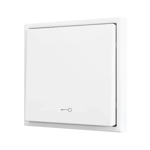 [ZEZS701PB1KMW] Zennio ZS70 - Bouton poussoir Soft - simple 1-v - Icône de clef (Blanc mat) - VPE=10
