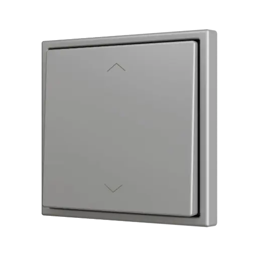 [ZEZS701PB2SHS] Zennio ZS70 - Soft drukknop - enkel 2-v - rolluik icoon (Zilver)