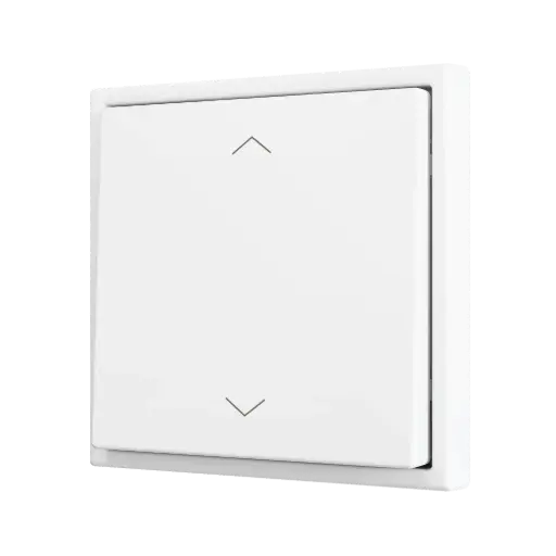 [ZEZS701PB2SHMW] Zennio ZS70 - Bouton poussoir Soft - simple 2-v - Icône de volet (Blanc mat) - VPE=10