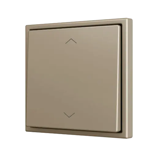 [ZEZS701PB2SHC] Zennio ZS70 - Bouton poussoir Soft - simple 2-v - Icône de volet (Champagne) - VPE=10