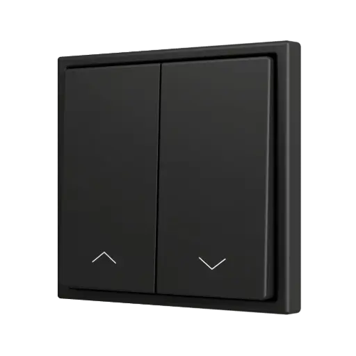 [ZEZS702PB2SHA] Zennio ZS70 - Bouton poussoir Soft - doublel 2-v - Icône de volet (Anthracite) - VPE=10