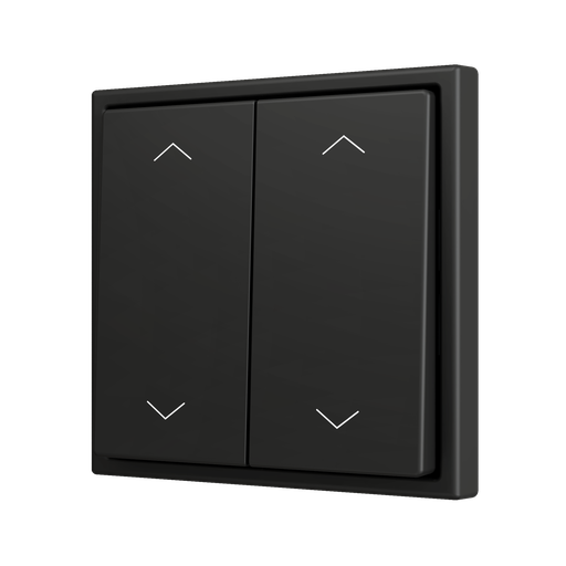 [ZEZS702PB4SHA] Zennio ZS70 - Bouton poussoir Soft - doublel 4-v - Icône de volet (Anthracite) - VPE=10