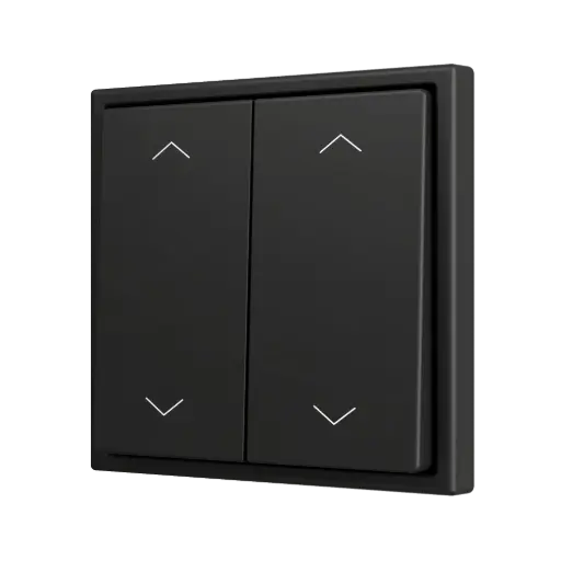 [ZEZS702PB4SHA] Zennio ZS70 - Bouton poussoir Soft - doublel 4-v - Icône de volet (Anthracite) - VPE=10