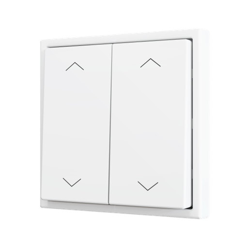 [ZEZS702PB4SHMW] Zennio ZS70 - Soft drukknop - dubbel 4-v - rolluik icoon (Mat wit)