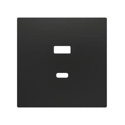 [ZEZS70C2UCAA] Zennio ZS70 - USB C+A centraalplaat (Antraciet)