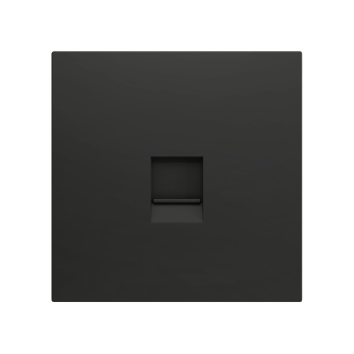 [ZEZS70C145A] Zennio ZS70 - Centraalplaat voor enkele RJ45 connector (Antraciet)