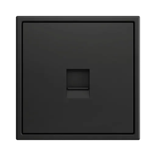 [ZEZS70C145A] Zennio ZS70 - Centraalplaat voor enkele RJ45 connector (Antraciet)