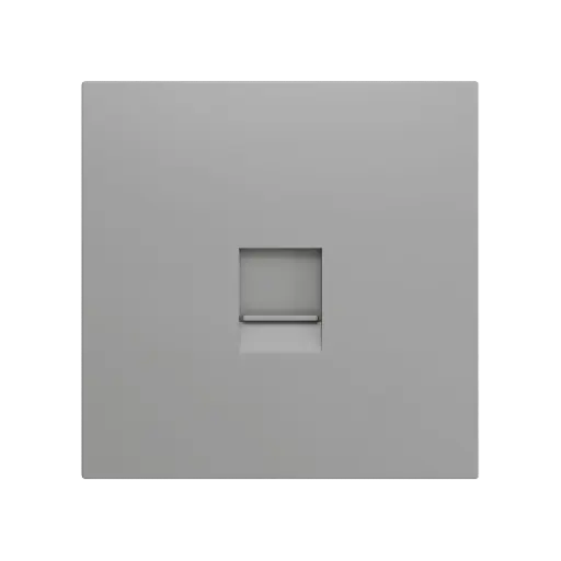 [ZEZS70C145S] Zennio ZS70 - Centraalplaat voor enkele RJ45 connector (Zilver)