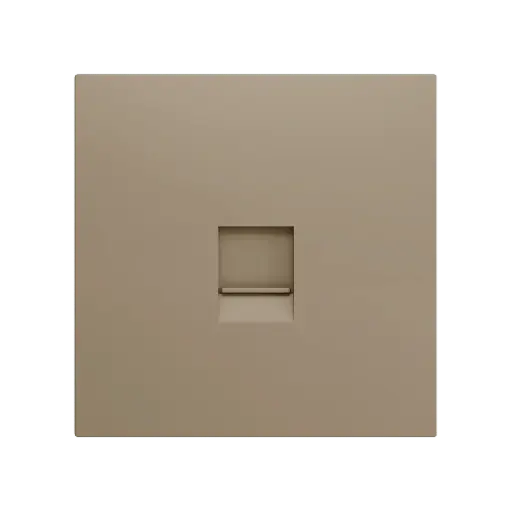 [ZEZS70C145C] Zennio ZS70 - Centraalplaat voor enkele RJ45 connector (Champagne)