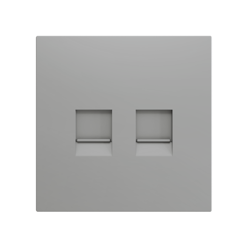 [ZEZS70C245S] Zennio ZS70 - Cache pour connecteur RJ45 double (Argent)