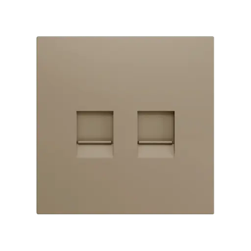 [ZEZS70C245C] Zennio ZS70 - Cache pour connecteur RJ45 double (Champagne)